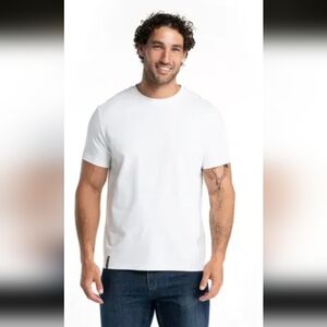 High Quality Supima And Sorona Cotton Men's White Short Sleeve T Shirt NWT Med
